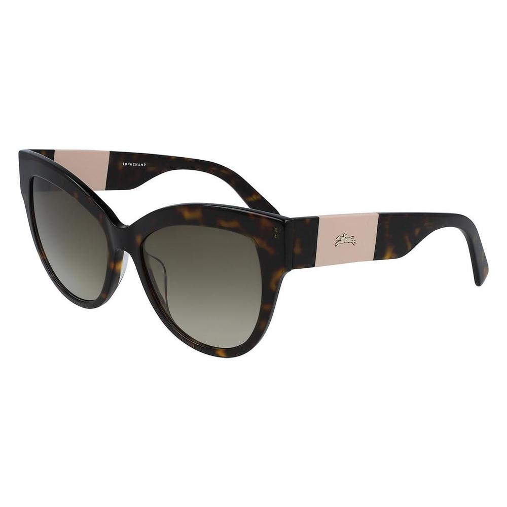 NEW Longchamp LO649S 214 Tortoise Sunglasses with Green Lenses & Longchamp Case